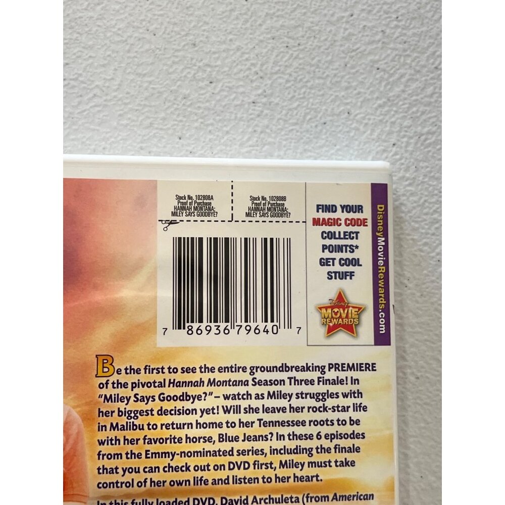 Hannah Montana Miley Says Goodbye? 2010 DVD Exclusive Alternate Ending Pre-Owned - Picture 3 of 4
